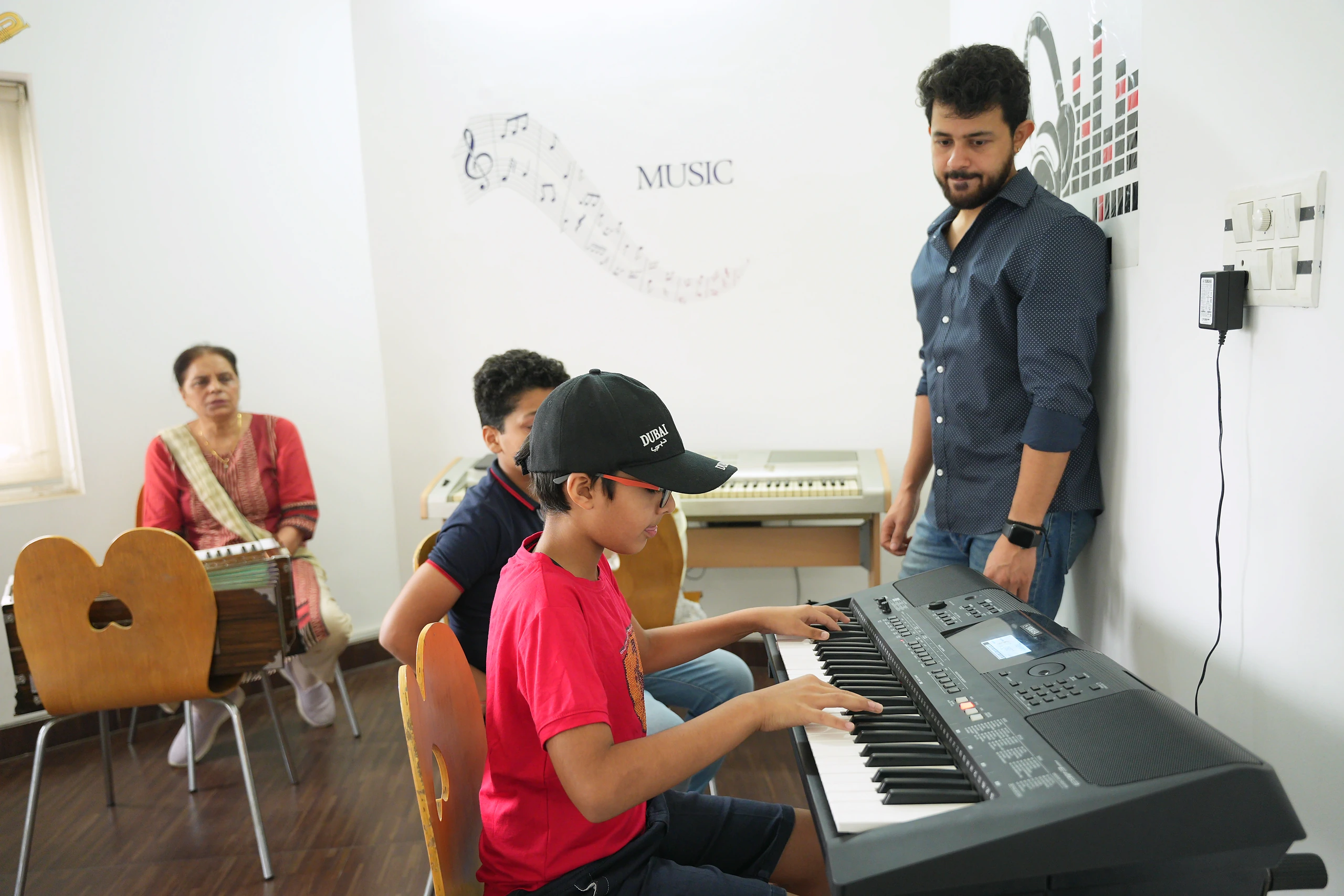 Music class at B.P. Jain Skill Development Center