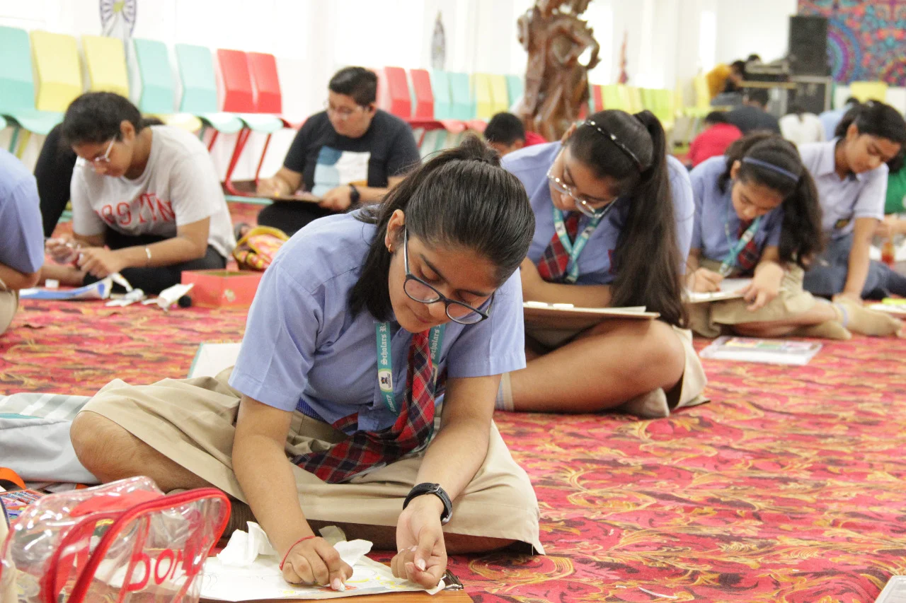 Painting competition at B.P. Jain Skill Development Center