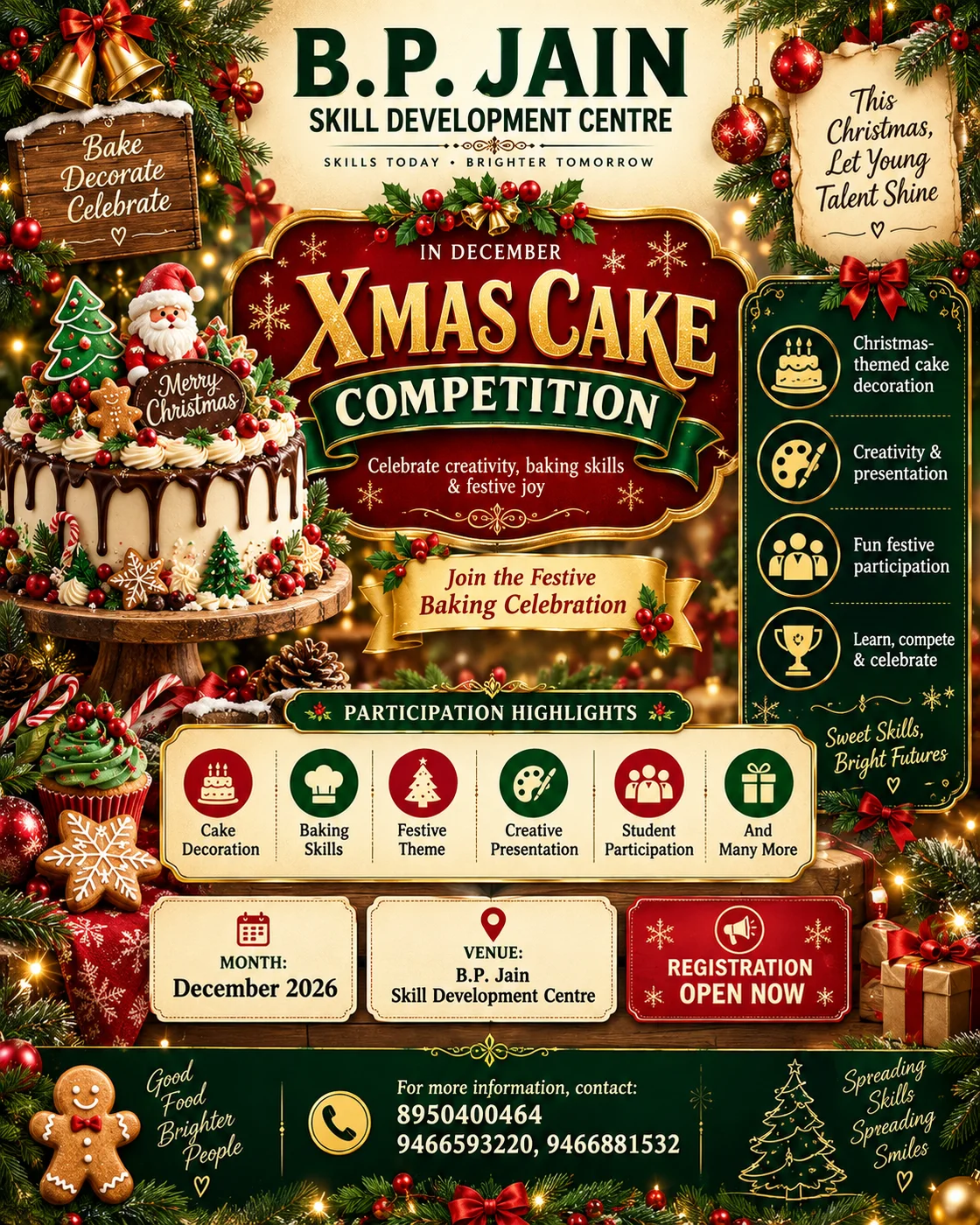 Xmas Cake Competition event poster
